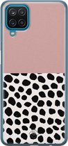 Casimoda® hoesje - Geschikt voor Samsung A12 - Stippen roze - Backcover - Siliconen/TPU - Roze