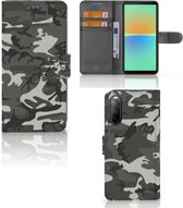 Sony Xperia 10 IV Telefoon Hoesje Cadeau voor hem Army Light