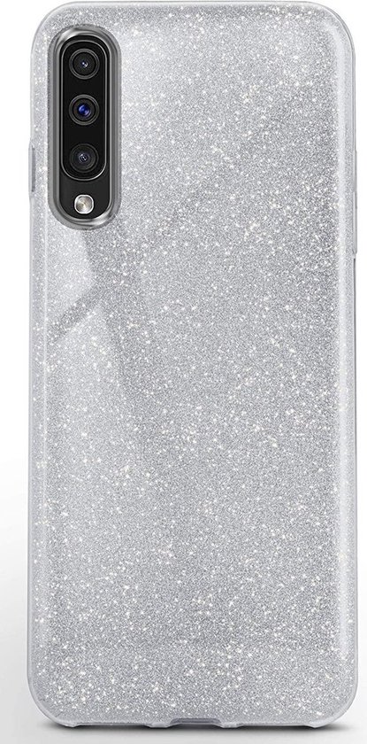 LuxeBass Samsung Galaxy A50 / A50S - Glitter Siliconen - Zilver gsm... | bol.com