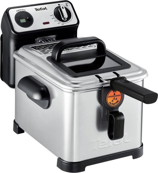 Tefal FR5111 Pro Inox and Design Friteuse 2400W 3L Zwart/RVS