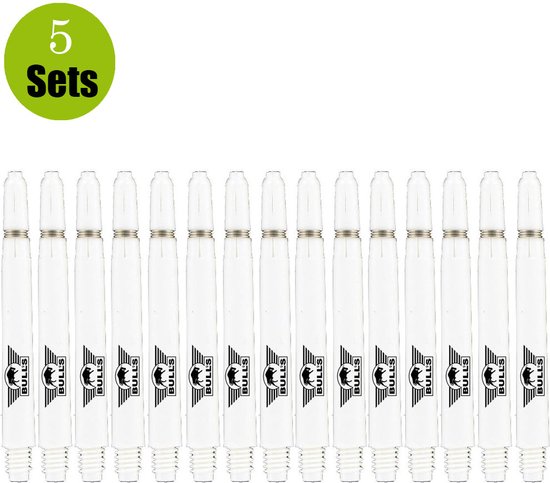 Foto: Bulls nylon 5sets dartshafts wit medium 5 sets 