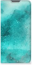 Foto hoesje Motorola Moto G52 | Moto G82 Smart Cover Painting Blue