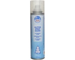 Foto: Glitterspray decoratie 100ml zilver