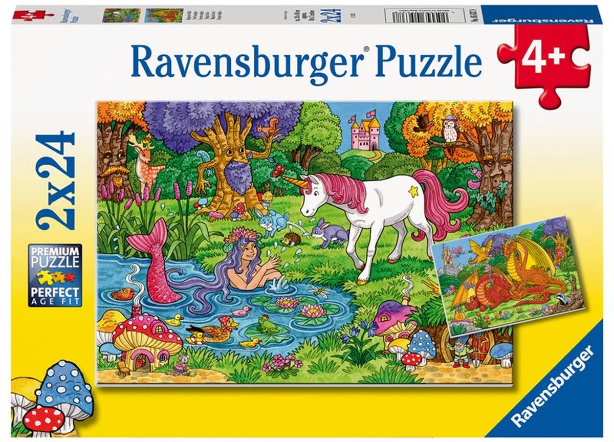 Ravensburger puzzel Magisch Bos - 2x24 stukjes - Kinderpuzzel