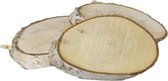 12x morceaux de disques d'arbre de décoration en bois / tranches d'arbre ovales 19-23 cm - Disques d'écorce d'arbre de matériel de passe- Hobby - Décorations de Noël