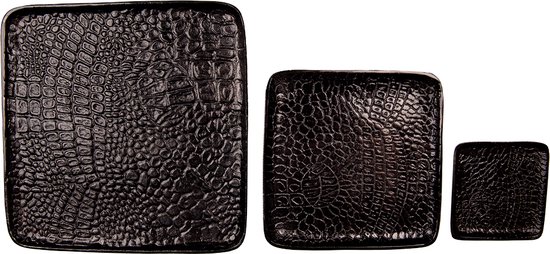 Lot De 3 Plateaux Ronds Avec Miroir - Diamètres 20, 25 Et 30 Cm, Argenté, Décoration Et Rangement