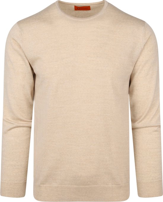 Suitable - Merino Pullover O Beige - Modern-fit