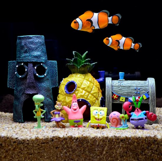 welzijn Continentaal Centraliseren Aquarium Decoratie - Ornamenten - Set van 3 - Spongebob | bol.com