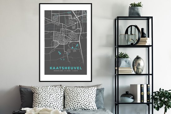 Fotolijst Incl Poster Plattegrond Kaatsheuvel Kaart Stadskaart X Cm Bol Com