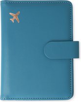 Casemania Passport Cover - Passport Holder - Housse de protection de Luxe pour passeport et porte-cartes - Blauw