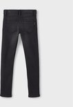 Grijze slim fit spijkerbroek voor jongens, gezien vanaf de achterkant.