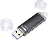 Hama FlashPen Laeta Twin USB-stick smartphone/tablet Zwart 64 GB USB 3.2 Gen 1 (USB 3.0), Micro-USB 2.0
