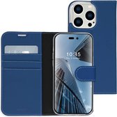 Accezz Hoesje Geschikt voor iPhone 14 Pro Max Hoesje Met Pasjeshouder - Accezz Wallet Softcase Bookcase - Donkerblauw