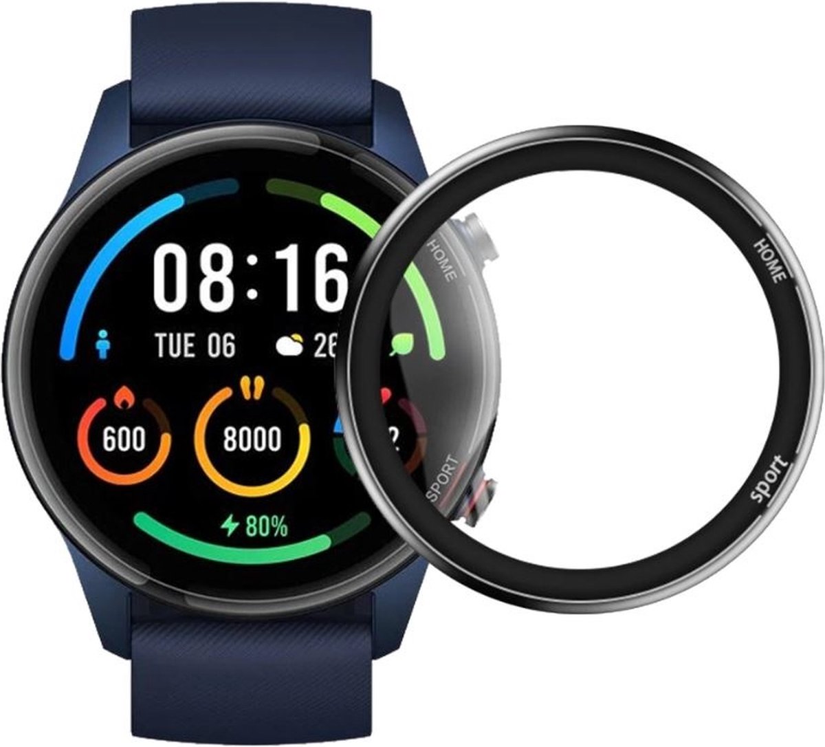 Strap-it Screen protector PMMA - Full cover protector geschikt voor Xiaomi Mi Watch