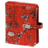 Kalpa 1311-04 Hervulbare Pocket 6 Ringband Planner Zee van bloemen rood 1 week per 2 paginas 2024-2025-2026