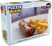 Puzzel Heerlijke frikandel speciaal met patat - Legpuzzel - Puzzel 1000 stukjes volwassenen