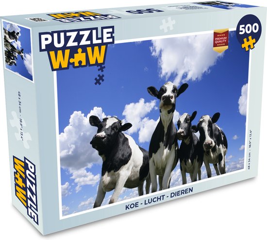 Puzzle Vache - Ciel - Animaux - Puzzle - Puzzle 500 pièces