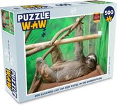 Puzzel Een luiaard ligt op een tafel in de dierentuin - Legpuzzel - Puzzel 500 stukjes
