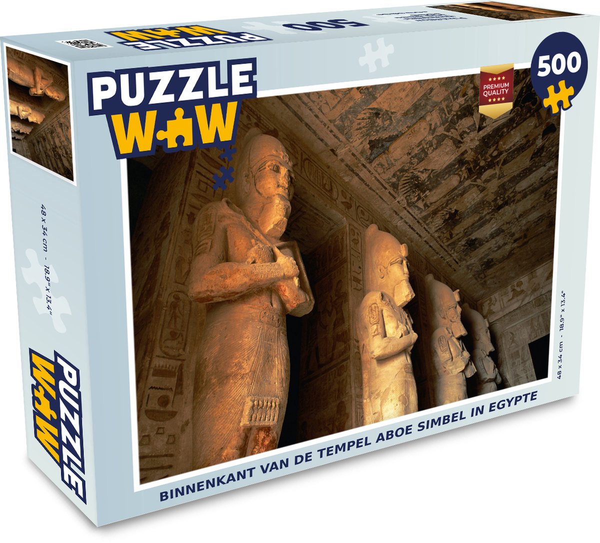 Puzzel Binnenkant van de Tempel Aboe Simbel in Egypte - Legpuzzel - Puzzel 500 stukjes - PuzzleWow
