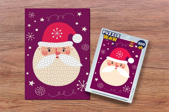 Puzzle Noël - Père Noël - Neige - Noël - Jigsaw Puzzle - Puzzle 500 pièces - Noël - Cadeau - Cadeau de Noël pour hommes, femmes et enfants - Sinterklaas cadeaux - Sinterklaas pour les grands enfants