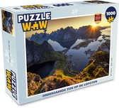 Puzzel Ondergaande zon op de Lofoten - Legpuzzel - Puzzel 1000 stukjes volwassenen