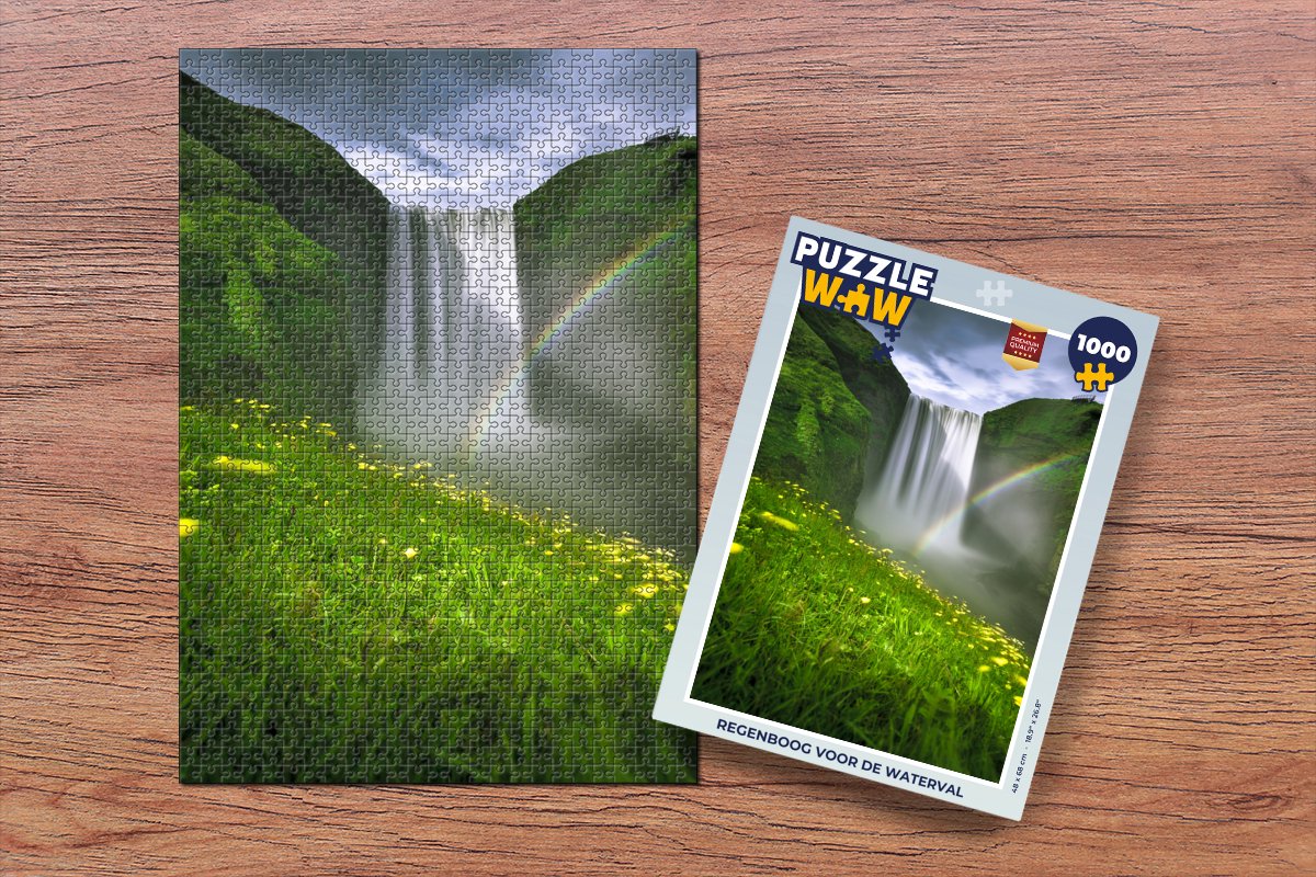 Puzzel Regenboog - Waterval - Natuur - Legpuzzel - Puzzel 1000 stukjes volwassenen