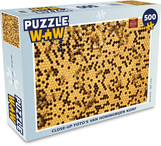 Puzzel close-up foto honingbijen