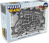 Puzzel Plattegrond - Venlo - Geschiedenis - Legpuzzel - Puzzel 500 stukjes - Stadskaart