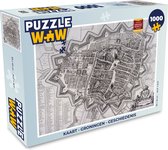 Puzzel Kaart - Groningen - Geschiedenis - Legpuzzel - Puzzel 1000 stukjes volwassenen