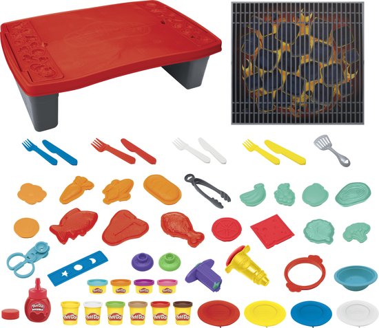 Plasticine Spel Play-Doh Kitchen Creations - Super Barbecue 40 Onderdelen — afbeelding 3