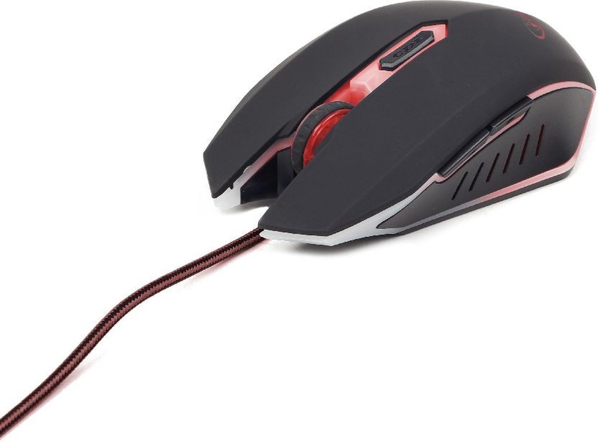 Gaming muis USB, zwart/rood