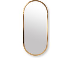 vtwonen Ovale Spiegel - Wandspiegel Ovaal - Woonaccessoires - Wanddecoratie - Goud - 50x20cm vtwonen Ovale Spiegel - Wandspiegel Ovaal - Woonaccessoires - Wanddecoratie - Goud - 50x20cm