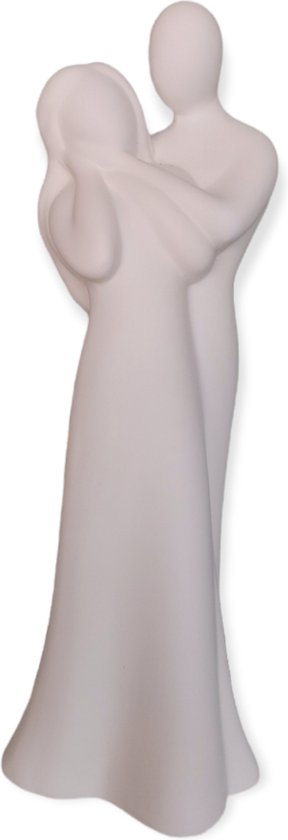 Gilde Handwerk TweeEenheid - Sculptuur Beeld - Keramiek - Wit - 30 cm