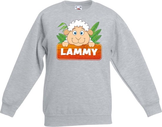 Lammy het schaapje sweater grijs voor kinderen - unisex - schapen trui - kinderkleding / kleding 152/164