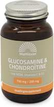 Mattisson - Glucosamine Chondroïtine met MSM, Vitamine C & D3 - Supplement - 60 Tabletten