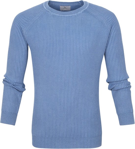 Suitable - Prestige Pullover Cris Blauw - Heren - Maat XL - Modern-fit