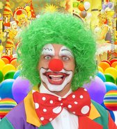 Widmann - Clown & Nar Kostuum - Pruik, Clown Groen - Groen - Carnavalskleding - Verkleedkleding
