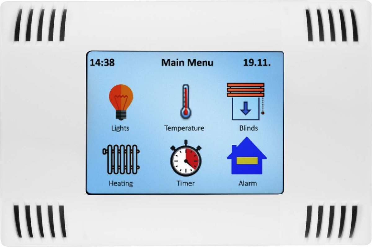 AZDelivery AZ-Touch DIY Smart Home Kit – 2,8 Inch TFT Touchscreen Met XPT2046, ILI9341, Behuizing Voor Muurmontage, Compatibel Met ESP8266 & ESP32, Incl. E-book