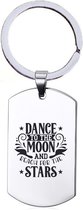 Porte-clés acier inoxydable - Dance To The Moon