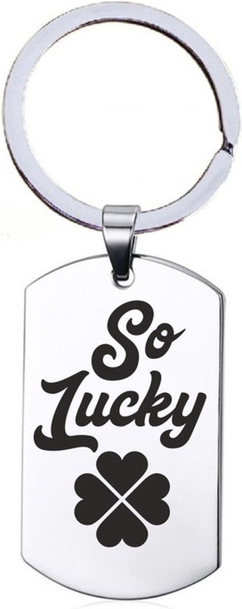Sleutelhanger RVS - So Lucky