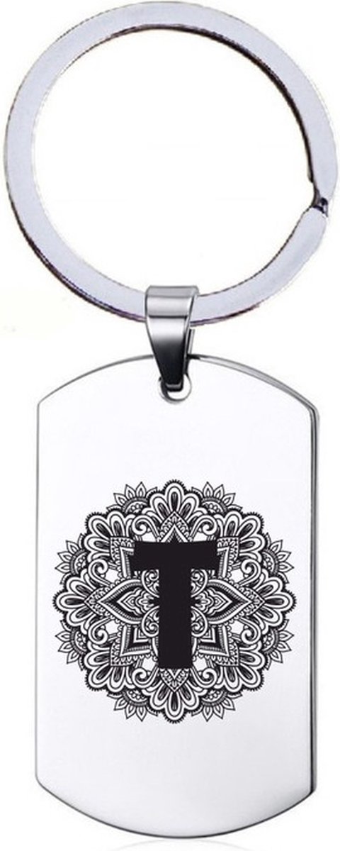 Sleutelhanger RVS - T Mandala