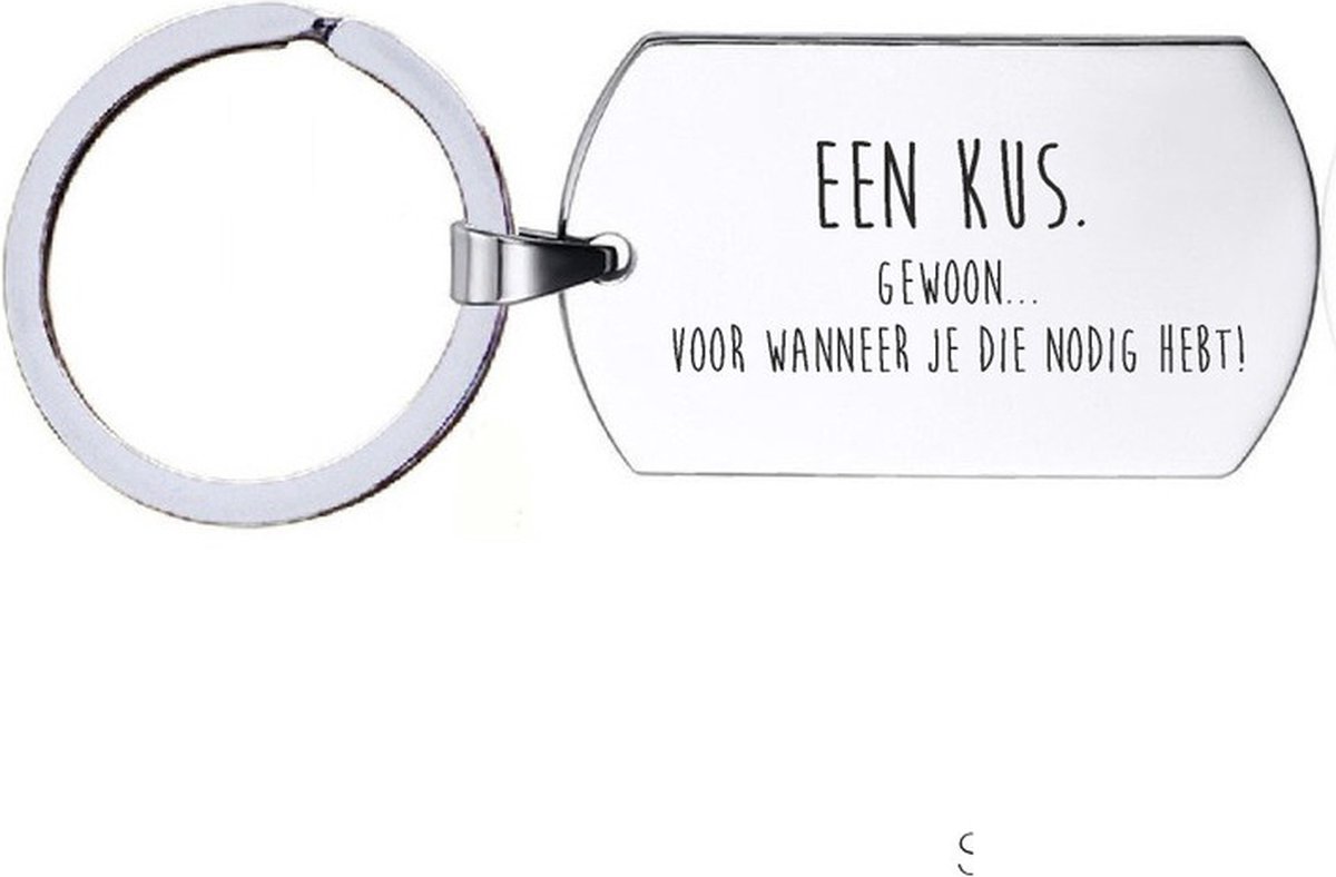Sleutelhanger RVS - Een Kus