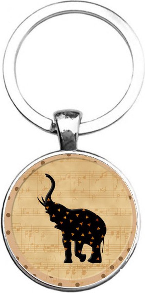 Sleutelhanger Glas - Olifant