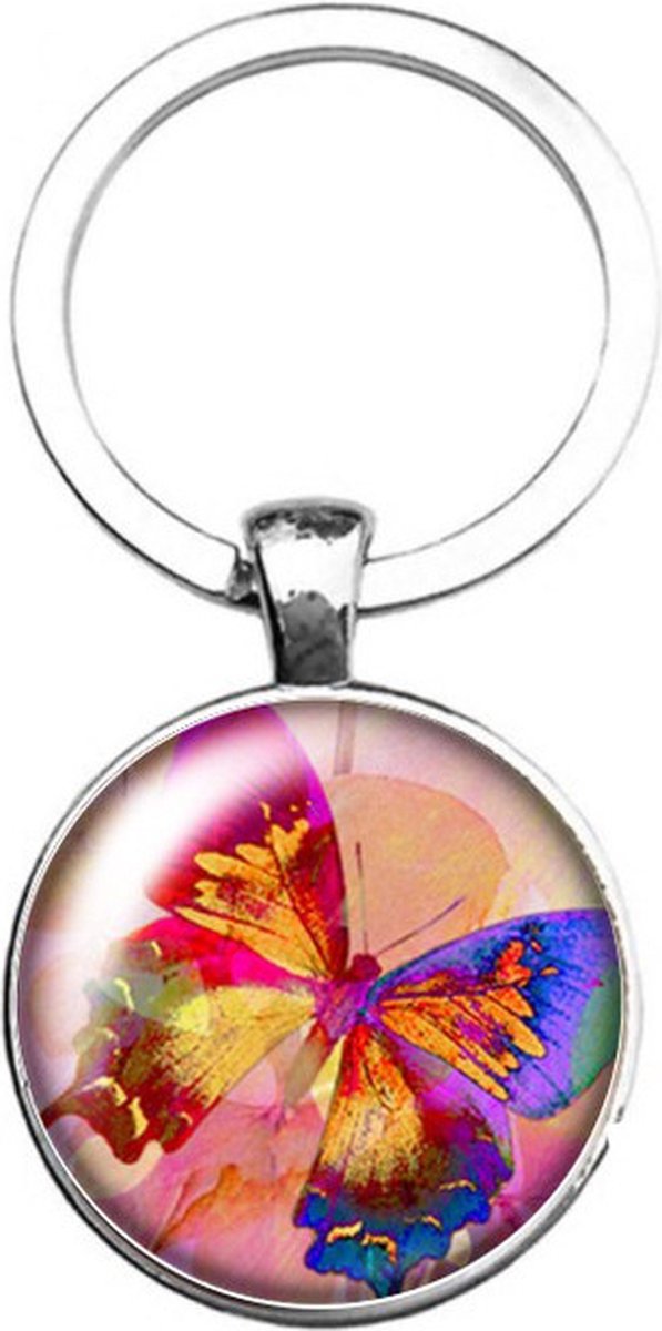 Sleutelhanger Glas - Vlinder