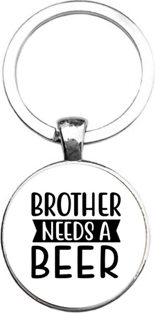 Sleutelhanger Glas - Brother Needs A Beer