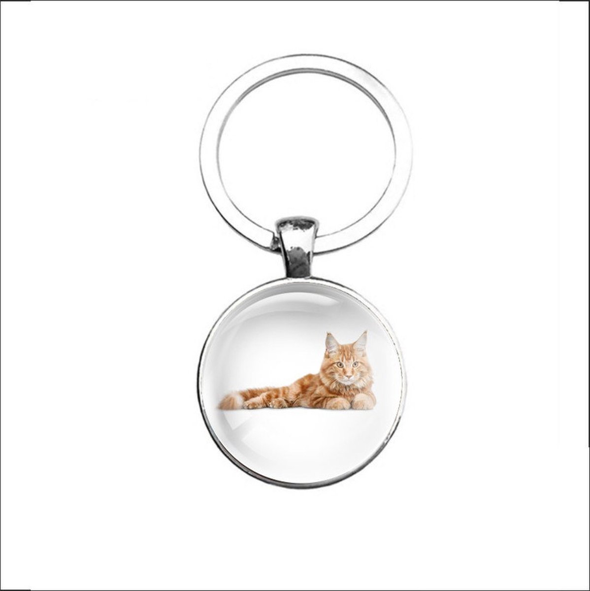 Sleutelhanger Glas - Kat