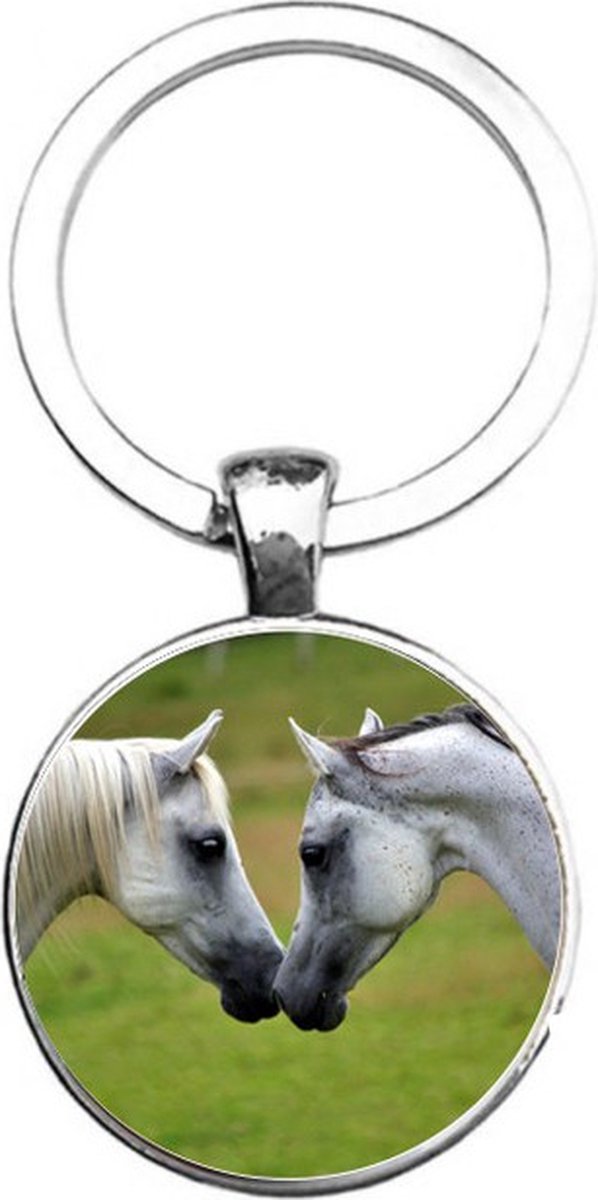 Sleutelhanger Glas - Paarden