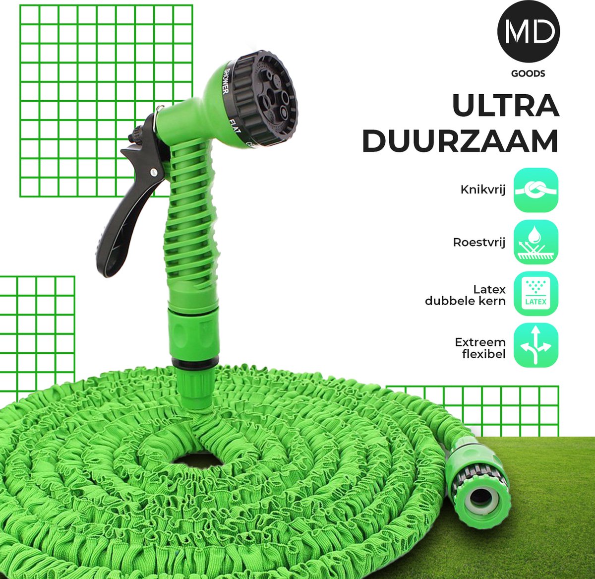 Multifunctionele Tuinslangen Met Slangsproeikop Voor Het Besproeien Van Bloement
