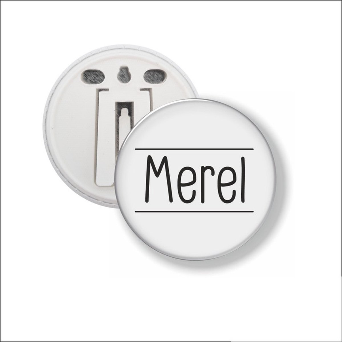 Button Met Clip 58 MM - Merel