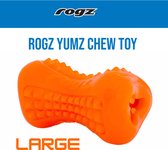 Rogz for Dogs | Yumz Large Oranje | Hondenspeeltje | Snackspeeltje | Bite-o-meter Hard
